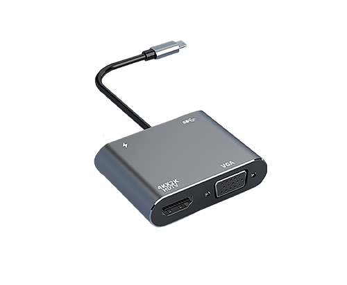 Type C TO 4合1 PD+HDMI+VGA+PD+USB